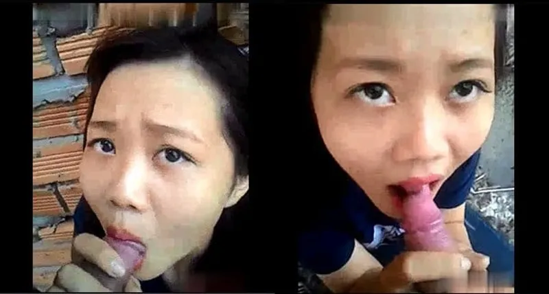 Tình nhân liếm cây hàng ở vườn sau nhà