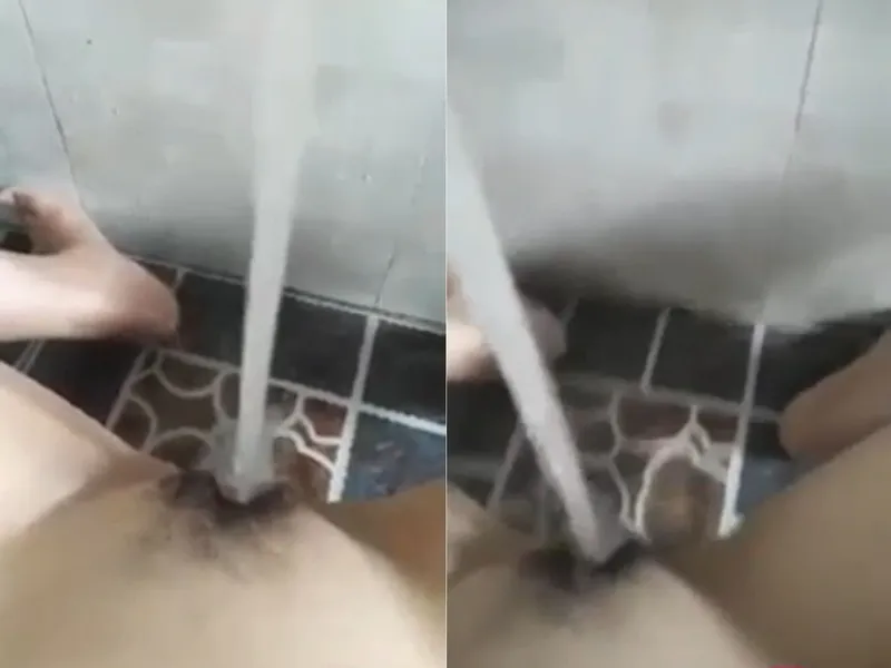 Em ghệ tự sướng cực mạnh với vòi nước