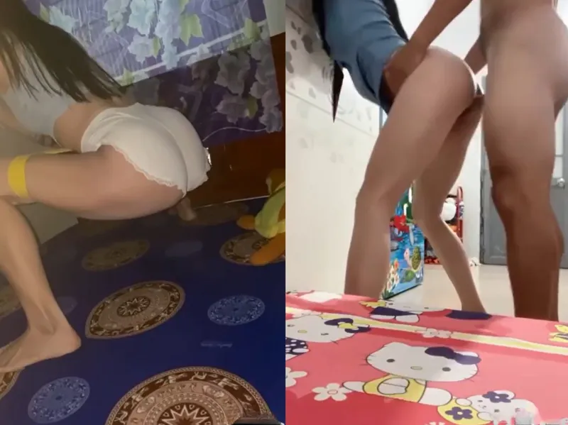 Bé gymer có cặp mông săn chắc chổng mông chờ anh doggy